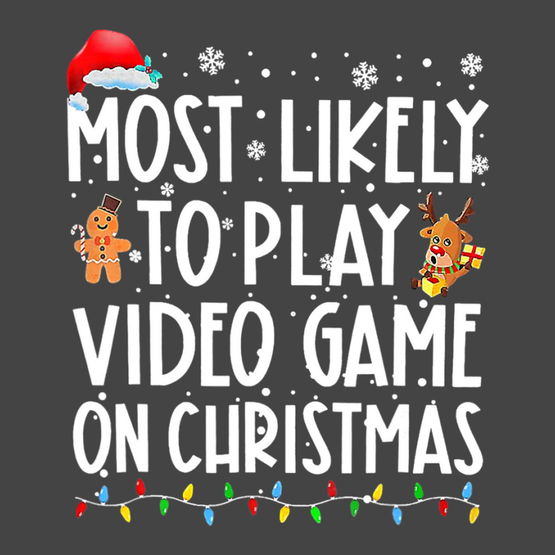 Most Likely To Play Video Games On Christmas Xmas Lights Basic Youth T-shirt by gnazzobekism | Artistshot