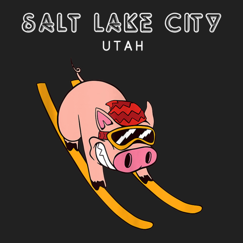 Salt Lake City Utah   Funny Pig Ski Tank Top Basic Youth T-shirt by been | Artistshot