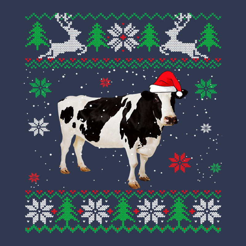 Cow Funny Cattle Ugly Sweater Christmas Dairy Cow Lover Santa Hat Anim Basic T-shirt | Artistshot