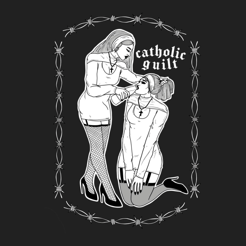 Catholic Guilt Basic T-shirt by mannoakciu | Artistshot