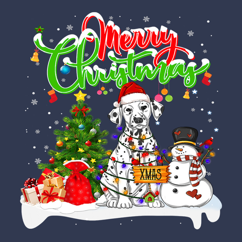 Dalmatian Dog Xmas Lighting Matching Santa Dalmatian Dog Wearing Chris Basic T-shirt by AURRADILLARD | Artistshot