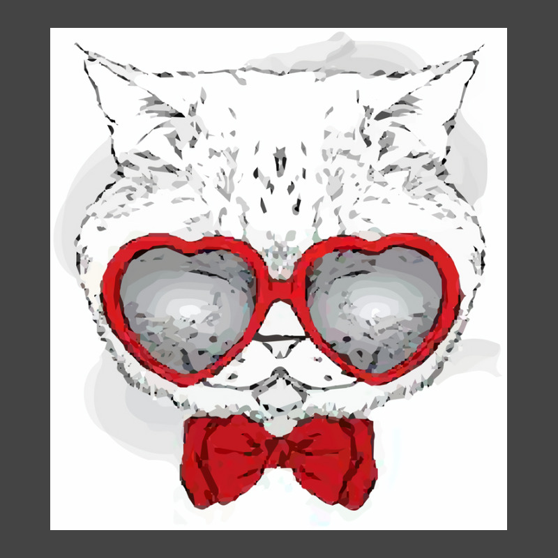 Cat Tie Glasses Poster Hippie Basic T-shirt by globossterkyc | Artistshot