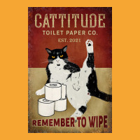 Cattitude Toilet Paper Remenber To Wipe Black Cat Poster Poster Funny Basic T-shirt | Artistshot