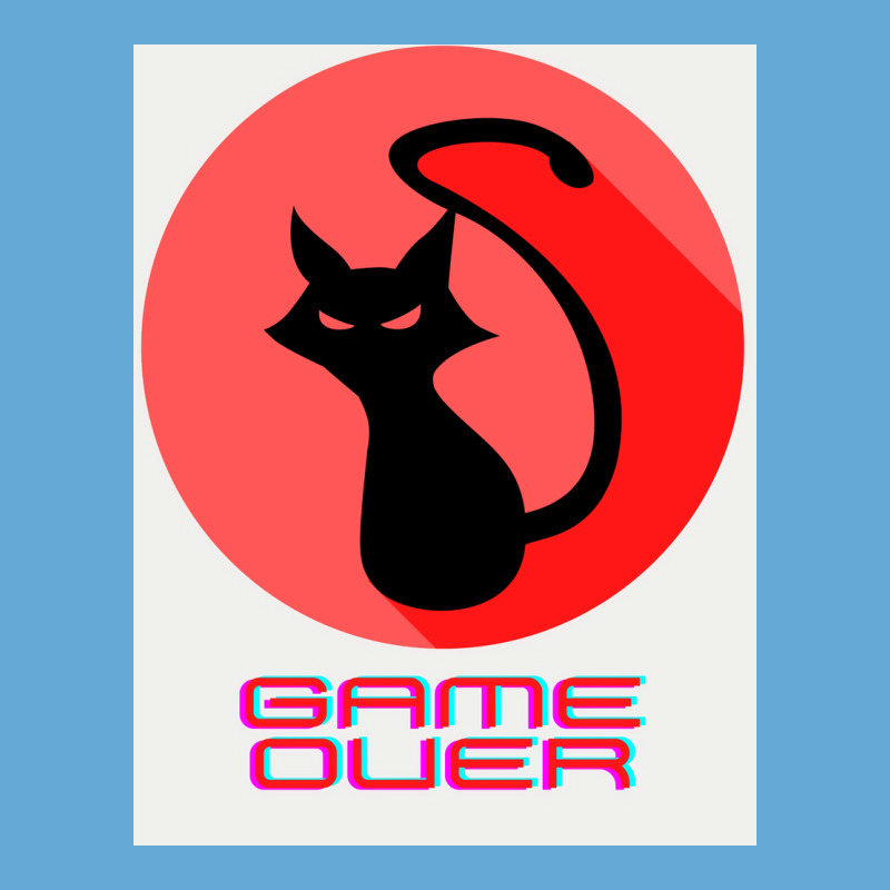 Game Over Evil Black Cat Poster Gift Basic T-shirt by globossterkyc | Artistshot