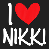 I Love Nikki Name Personalized Girl Woman Bff Friend Heart Basic T-shirt | Artistshot