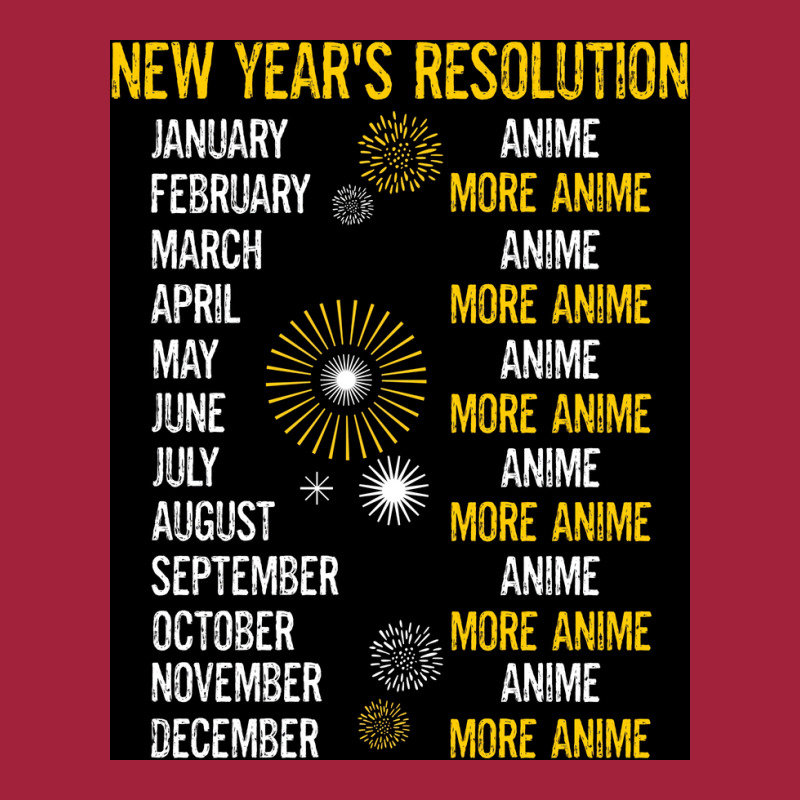 Funny Kawaii Anime Animation Love New Years Resolution 2022 Poster Gir Basic T-shirt | Artistshot