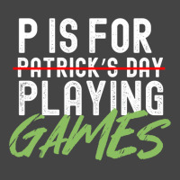 P Is For Playing Games Funny Saint Patricks Day Gag Gift Vintage Essen Basic T-shirt | Artistshot