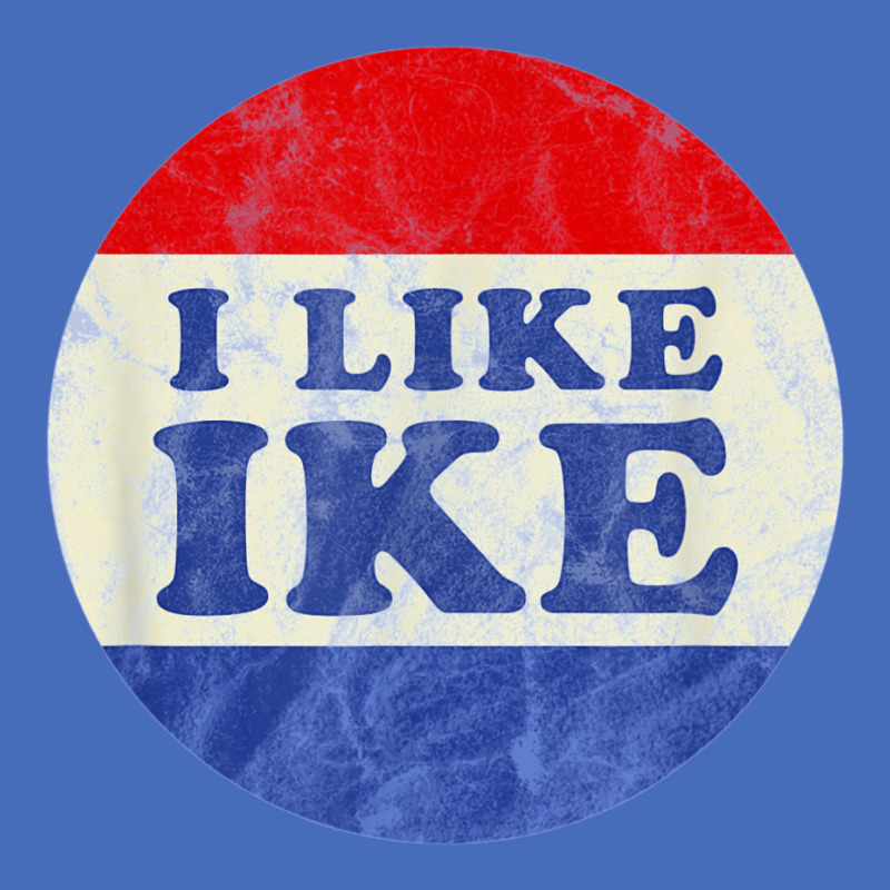 I Like Ike Political Button Vintage Distressed   Green Basic T-shirt | Artistshot