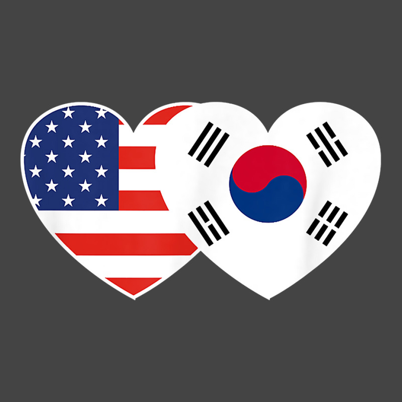 South Korea Usa Flag Twin Heart T Shirt For Korean Americans Basic T-shirt | Artistshot