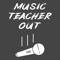 Retired Music Teacher Out Retirement Mic Drop End Of Year Retiring Gif Basic T-shirt | Artistshot