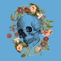 Vintage Flowers Black Skull Art By The Rebellious Gardener Basic T-shirt | Artistshot