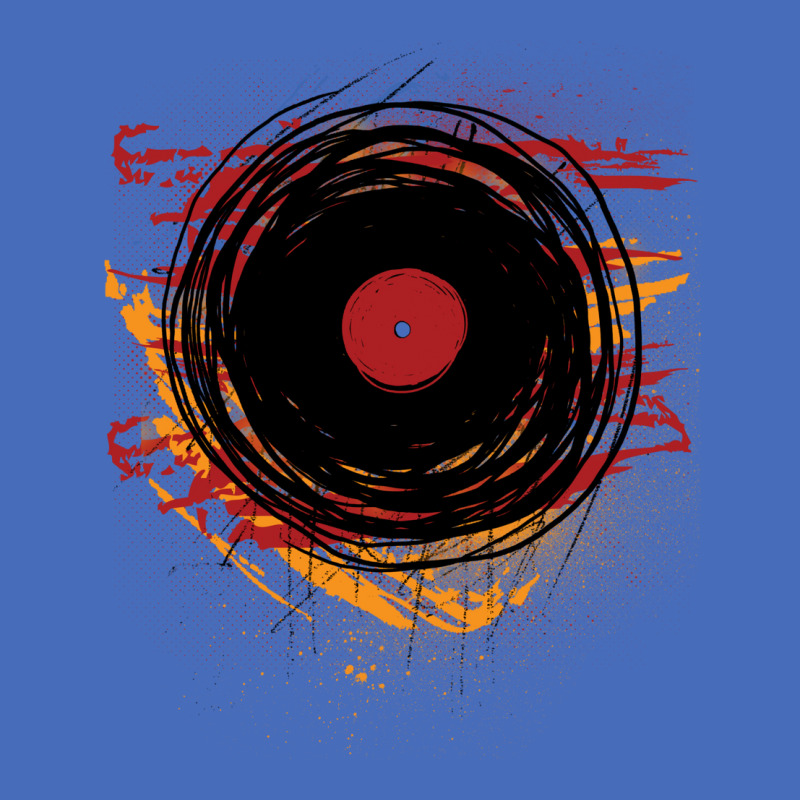 Vinyl Record Retro Grunge With Paint And Scratches   Music Dj! Basic T-shirt by aldbscanetoj | Artistshot