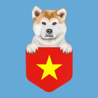 Hot Trend Vietnam Flag Akita Dog In Pocket Basic Youth T-shirt | Artistshot