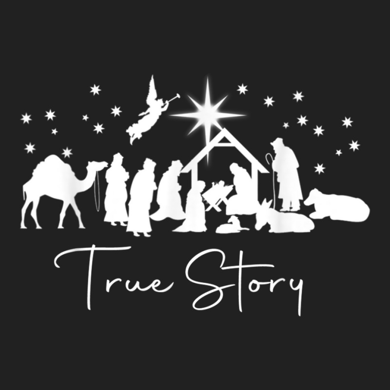 True Story Nativity Christmas Baby Jesus Manger Catholic T Shirt Basic Youth T-shirt by hamlerf | Artistshot