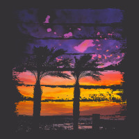 Palm Trees T  Shirt A Beautiful Painting That Shows The Atmosphere Of Vintage Hoodie And Short Set | Artistshot