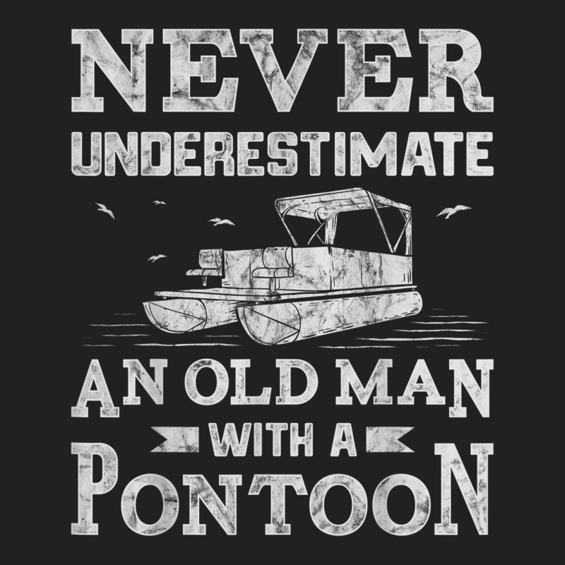 An Old Man With A Pontoon Boat Boating Tshirt Basic T-shirt | Artistshot