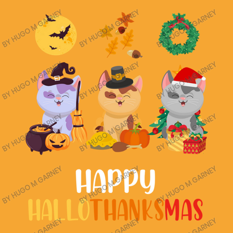 Kitten Cat Halloween Christmas Cats Happy Hallothanksmas Cat Swea Basic T-shirt by Hugo M Garney | Artistshot