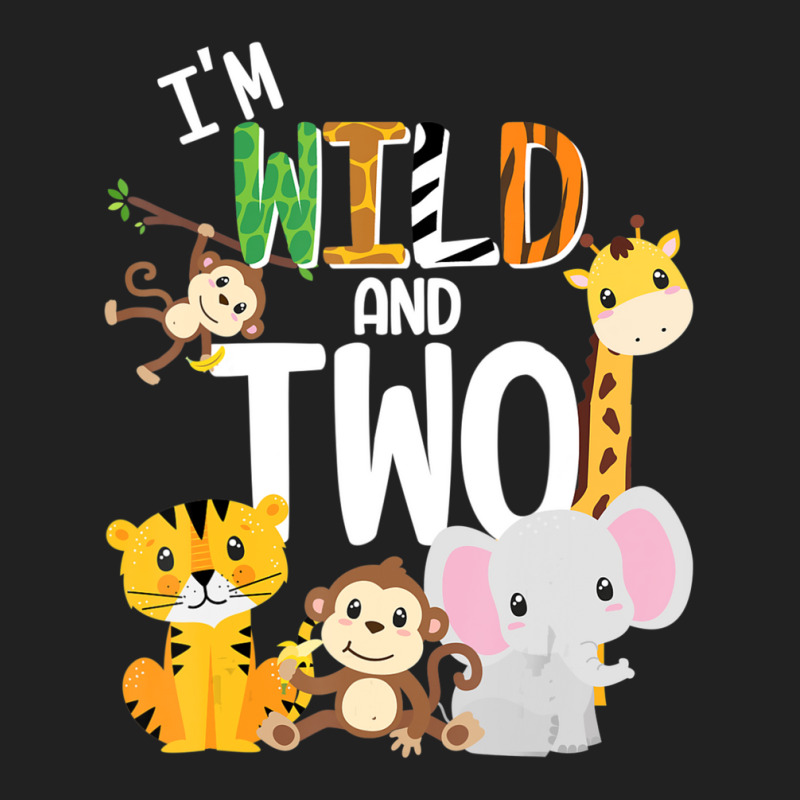 Hot Trend I'm Wild And Two Zoo Theme Birthday Safari Jungle Animals Basic T-shirt by behindcedar22 | Artistshot