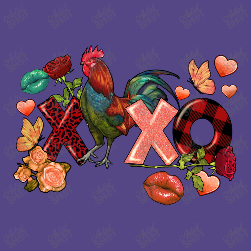 Rooster Valentine's Day Xoxo Basic T-shirt by FaDigitalArtStudio | Artistshot