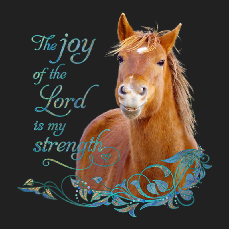 Limited Edition Christian Bible Verse Smiling Horse Basic T-shirt by Berrios Crisp | Artistshot