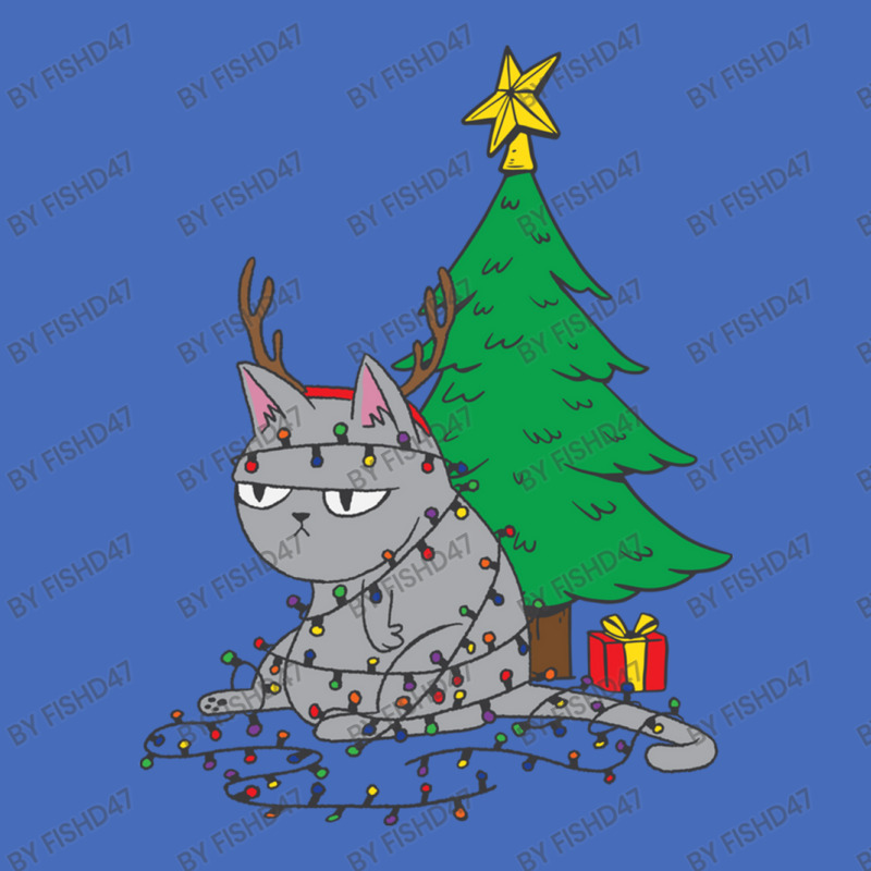 Cat Christmas Lights And Christmas Tree Basic T-shirt | Artistshot