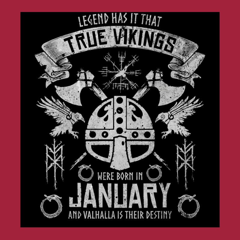 True Vikings Were Born In January Viking Helmet Birthday Vegvisir Viki Basic T-shirt | Artistshot