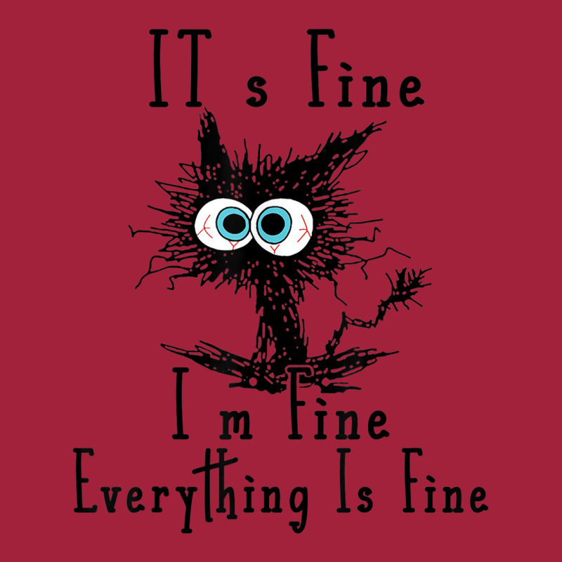 It's Fine I'm Fine Everything Is Fine Funny Cat Fathers Day Basic Youth T-shirt | Artistshot