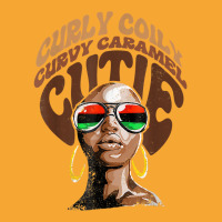 Curly Curvy Caramel Cutie Melanin Women Black History Month T Shirt Basic T-shirt | Artistshot