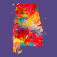 Alabama State Watercolor Map Painting - Red Basic T-shirt | Artistshot