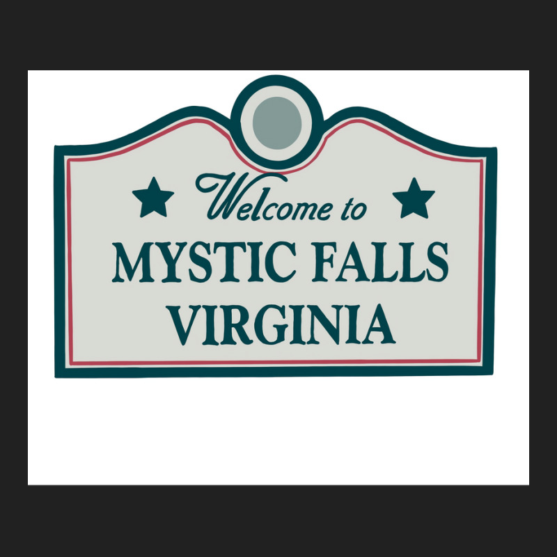 Welcome To Mystic Falls Sign Poster Music (1) Basic T-shirt by usserylutmanv | Artistshot