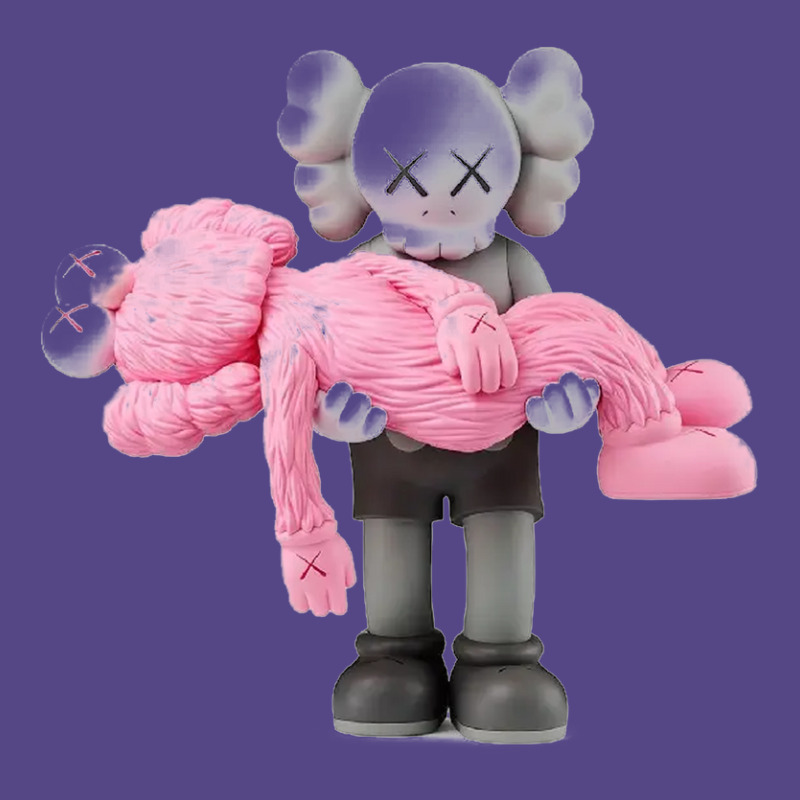 'kaws' Helping Pink Basic T-shirt | Artistshot