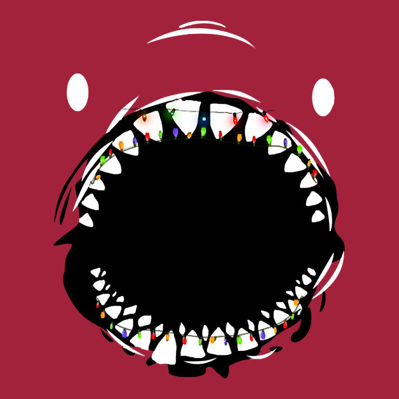 Funny Shark Face With Light Xmas Tshirt Christmas Basic T-shirt by damagegerms19 | Artistshot