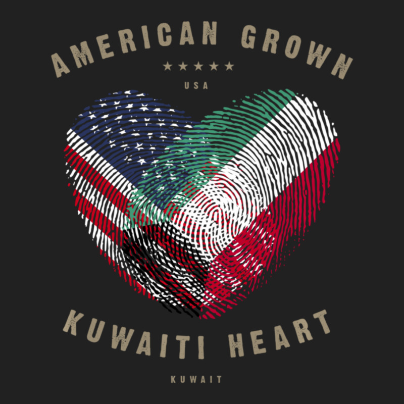 Hot Trend American Grown Kuwaiti Heart Love Kuwait Flag Basic T-shirt by Bostic Walling | Artistshot