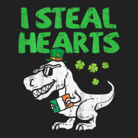 Limited Edition Kids I Steal Hearts T-rex Dinosaur Dino St Patricks Da Basic T-shirt | Artistshot