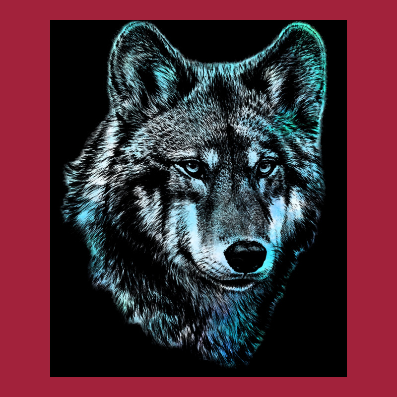 Wolf Face Blue Light Art  Hipster Hipster Basic T-shirt | Artistshot