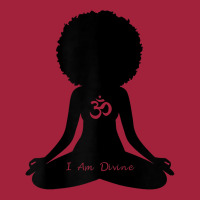 Womens I Am Divine Black Girl Wellness Om Meditation Yoga T Shirt Basic T-shirt | Artistshot