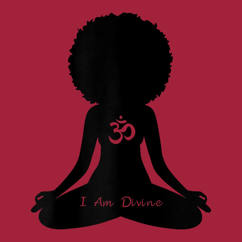 Womens I Am Divine Black Girl Wellness Om Meditation Yoga T Shirt Basic T-shirt by sheritl9tl | Artistshot