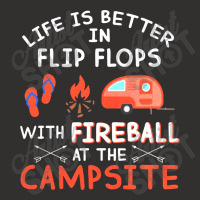 Campsite Life Is Better In Flip Flops With Fireball At The Campsite Champion Hoodie | Artistshot