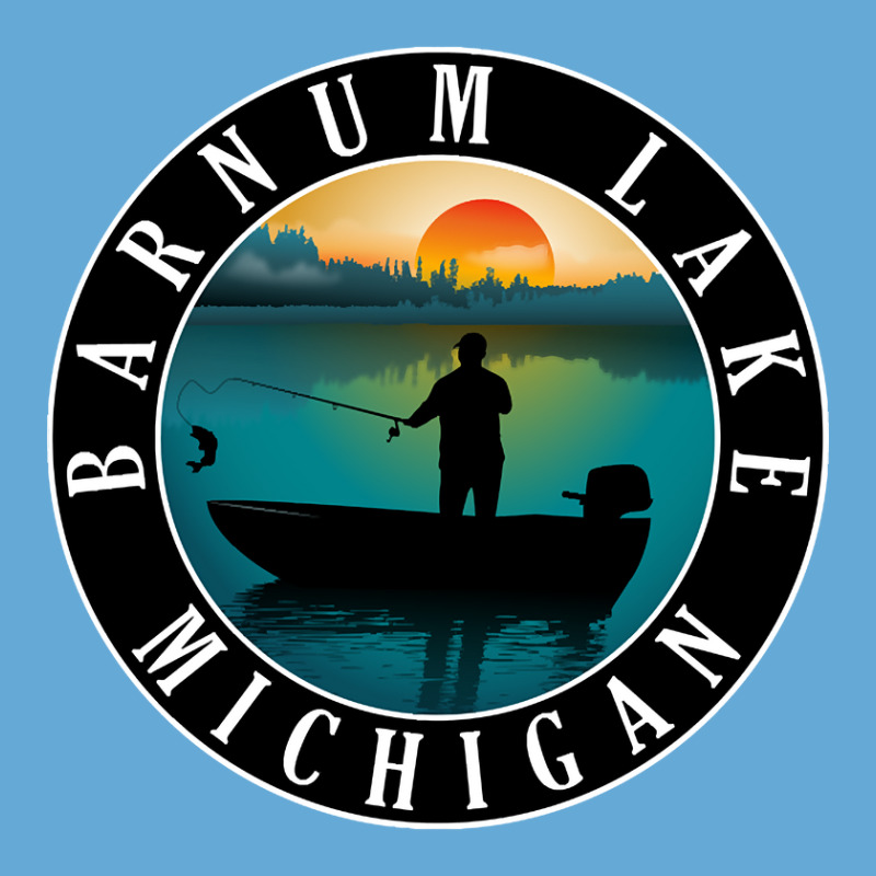 Barnum Lake Fishing Michigan Sunset Basic Youth T-shirt | Artistshot