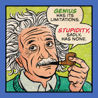 Einstein Stupidity Quote Basic Youth T-shirt | Artistshot