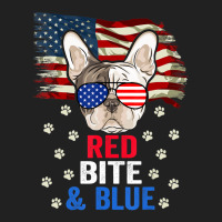 Hot Trend Red Bite & Blue Dog 4th Of July French Bulldog Basic Youth T-shirt | Artistshot