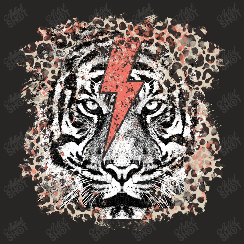 Tiger Lightning Bolt Ladies Fitted T-Shirt by DonieRan | Artistshot