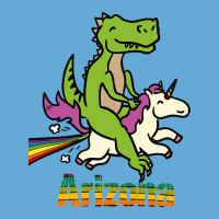 Arizona Tshirt Gift Dinosaur Riding Unicorn T Rex Kids Boy Girl Teen B Basic T-shirt | Artistshot