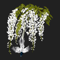 Paradise Flycatcher + White Wisteria Basic T-shirt | Artistshot