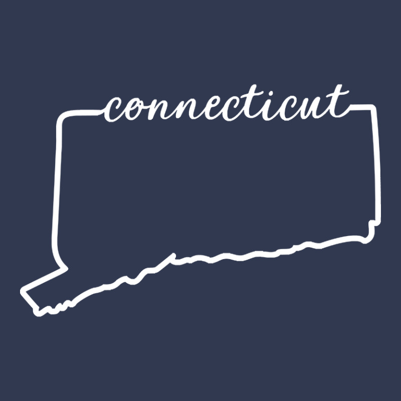 Connecticut Cursive Silhouette Home State Pride Basic T-shirt by kayakbetween30 | Artistshot