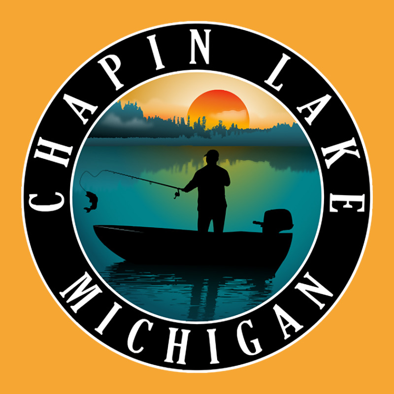 Chapin Lake Fishing Michigan Sunset Basic T-shirt by fencingderby989 | Artistshot