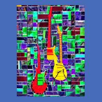 Tie Dye Tile Electric Guitar Trippy Fire Hippie Jimi Display Paul Guit Basic T-shirt | Artistshot