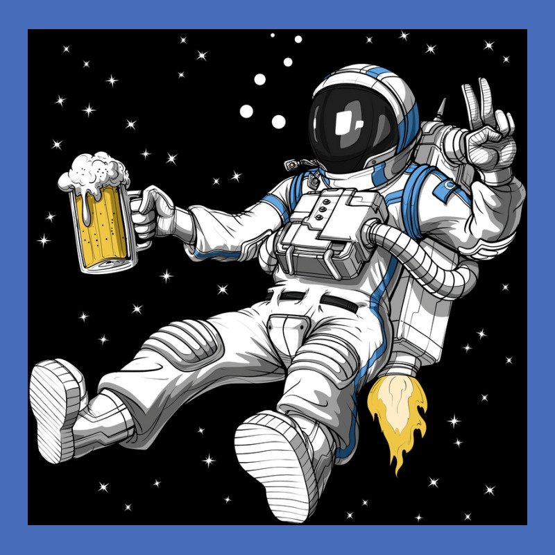 Astronaut Beer Party Poster Basic T-shirt | Artistshot