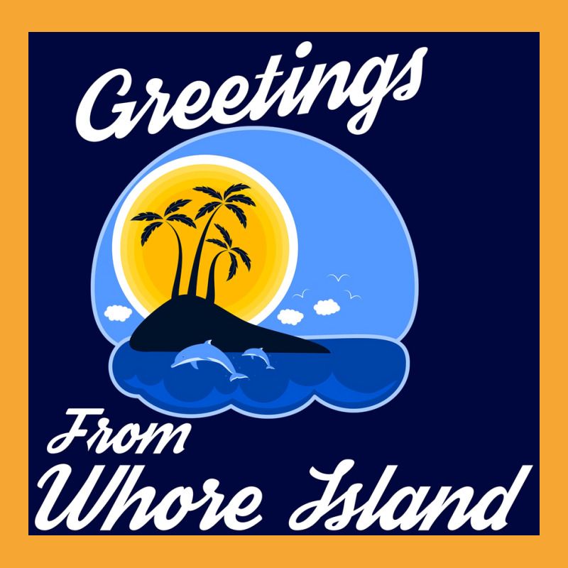 Greetings From Whore Island Poster Copy Basic T-shirt | Artistshot