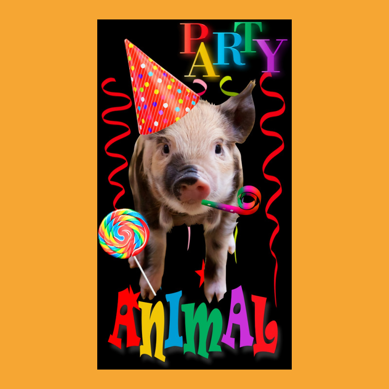 Party Animal Pig Design Poster Basic T-shirt | Artistshot